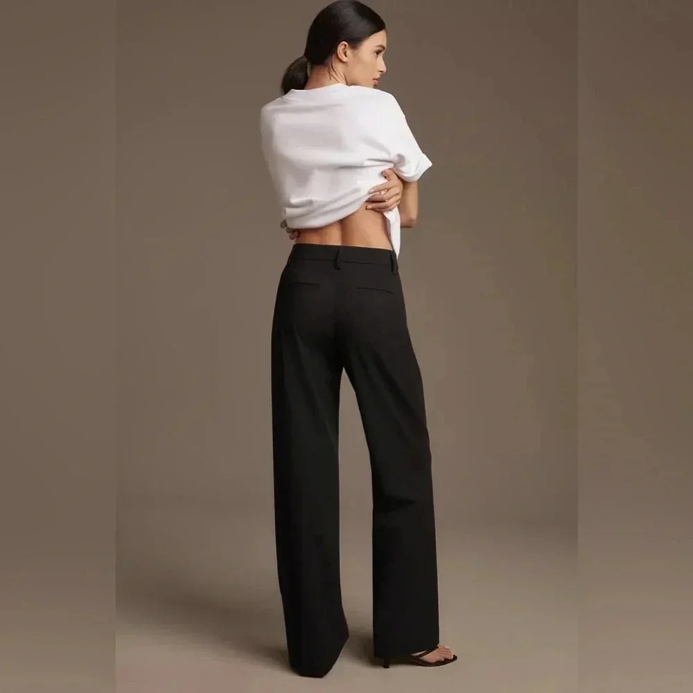 Reformation Alex Trousers Black Pants Size 12 B2396 - Picture 4 of 8